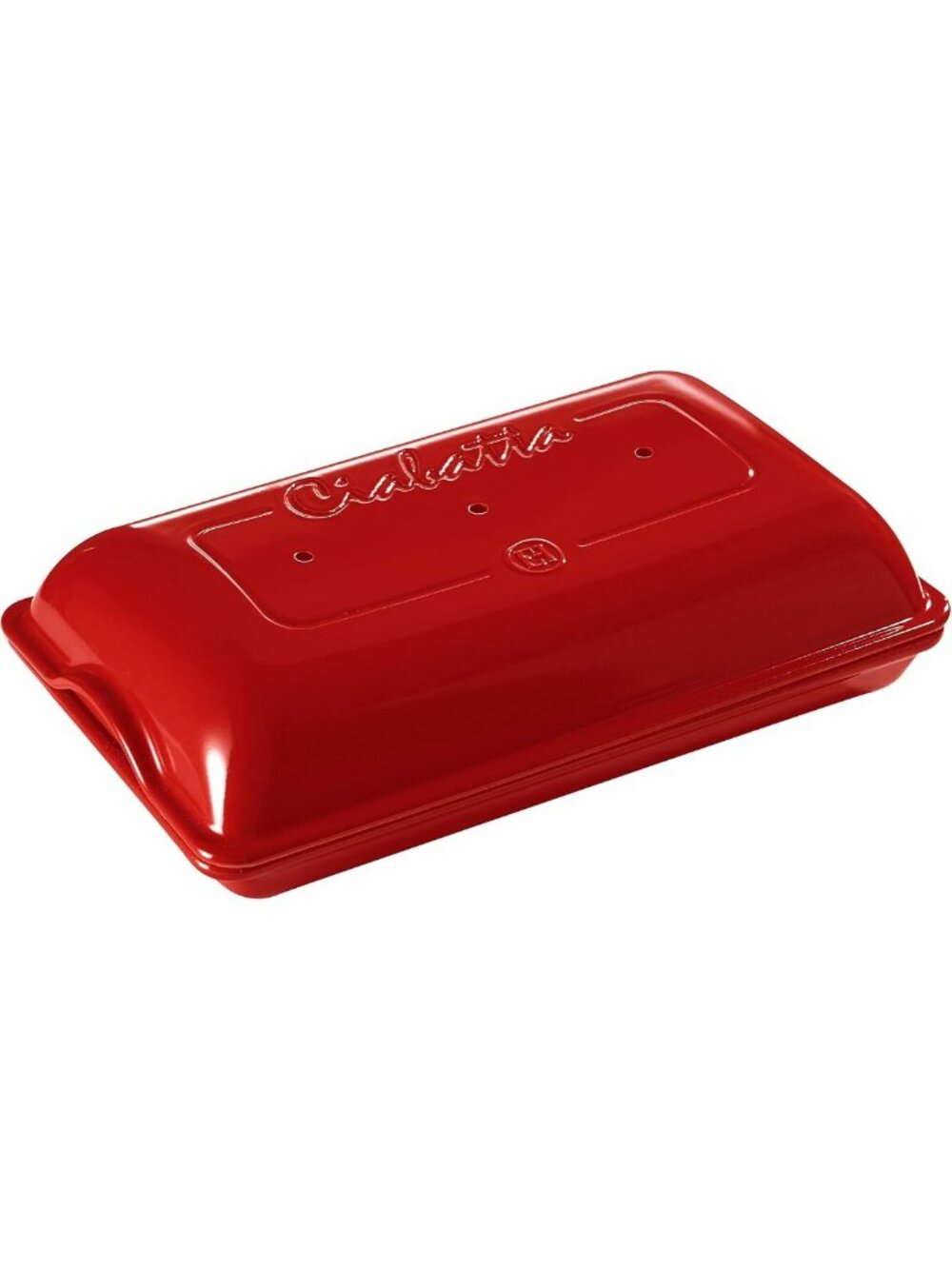 Ciabatta Bread Baker - Burgundy Red Ceramic, Perfect for Artisan Baking